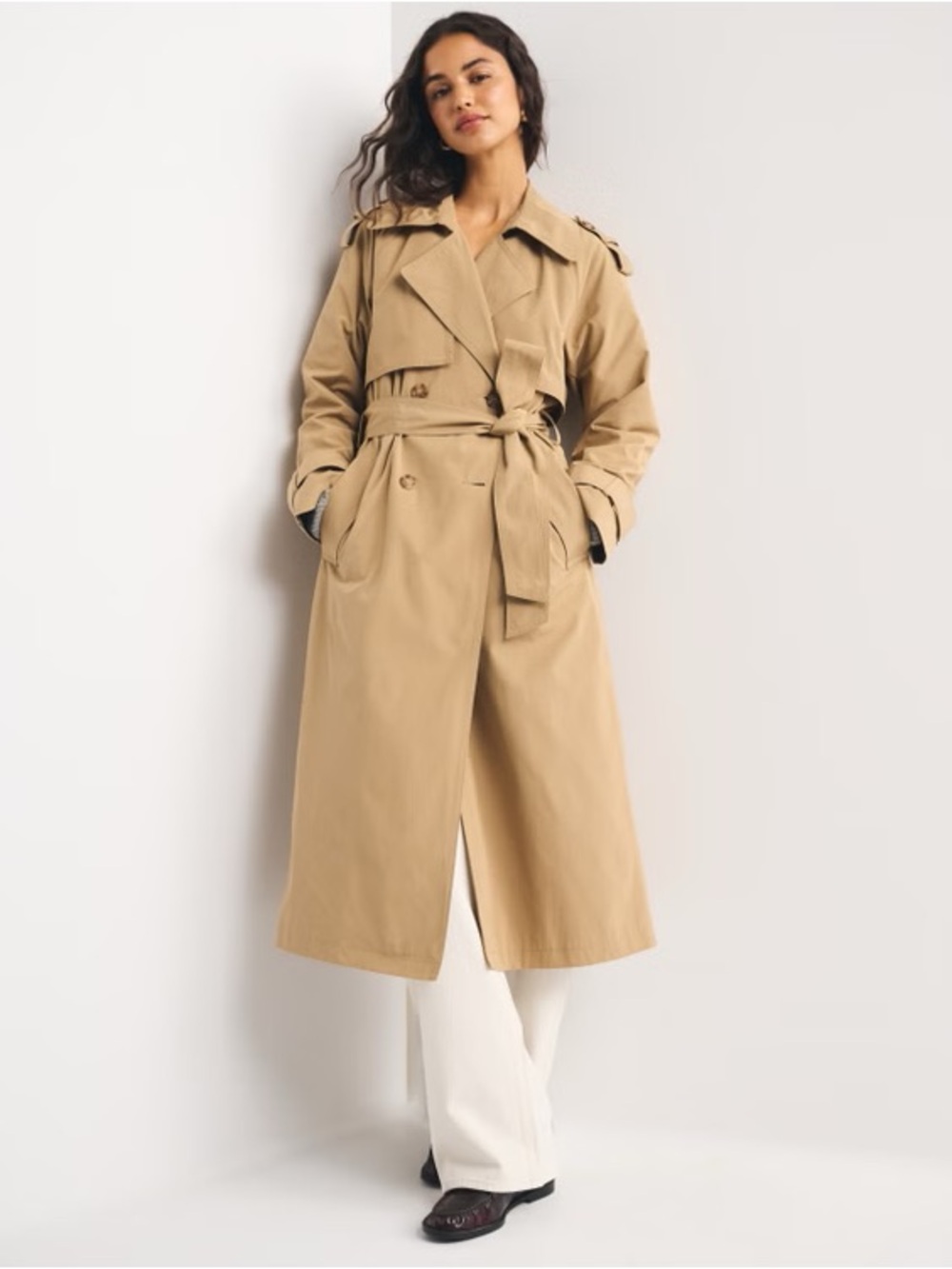 Abercrombie & Fitch Carrie Long Trench Coat - Picture 2 of 10